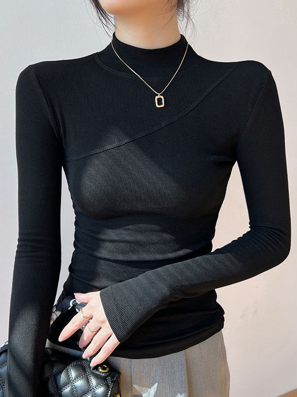 Celeste Mock Neck Long Sleeve Top