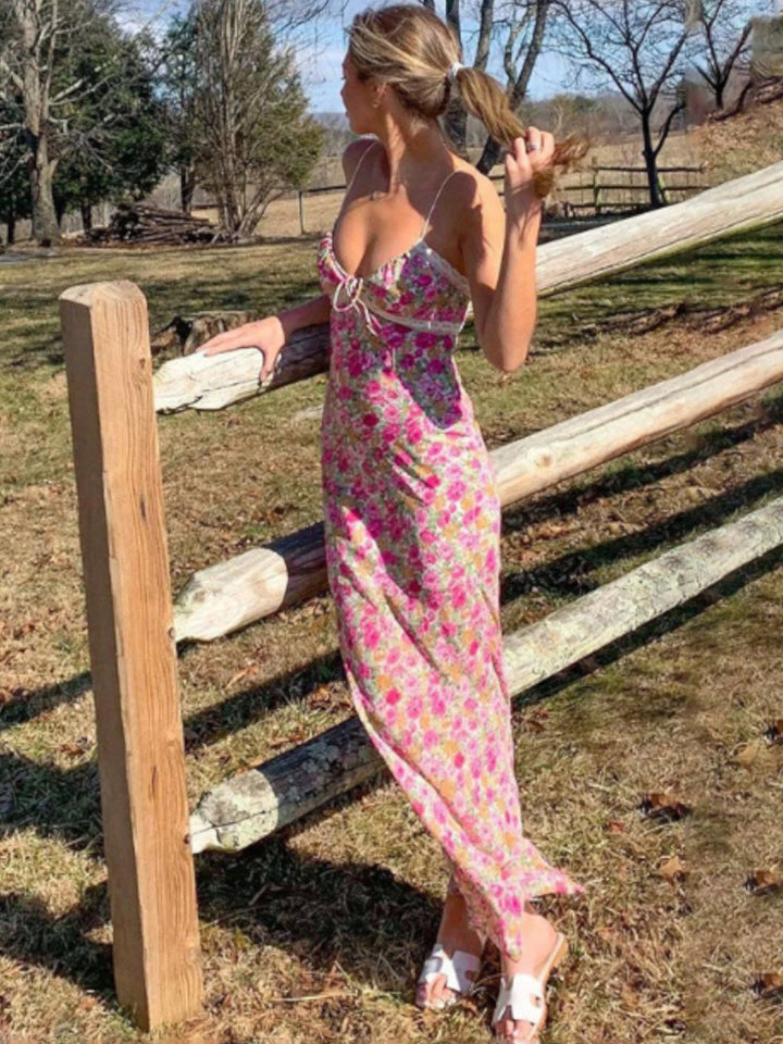 Celeste Floral Trim Midi Dress
