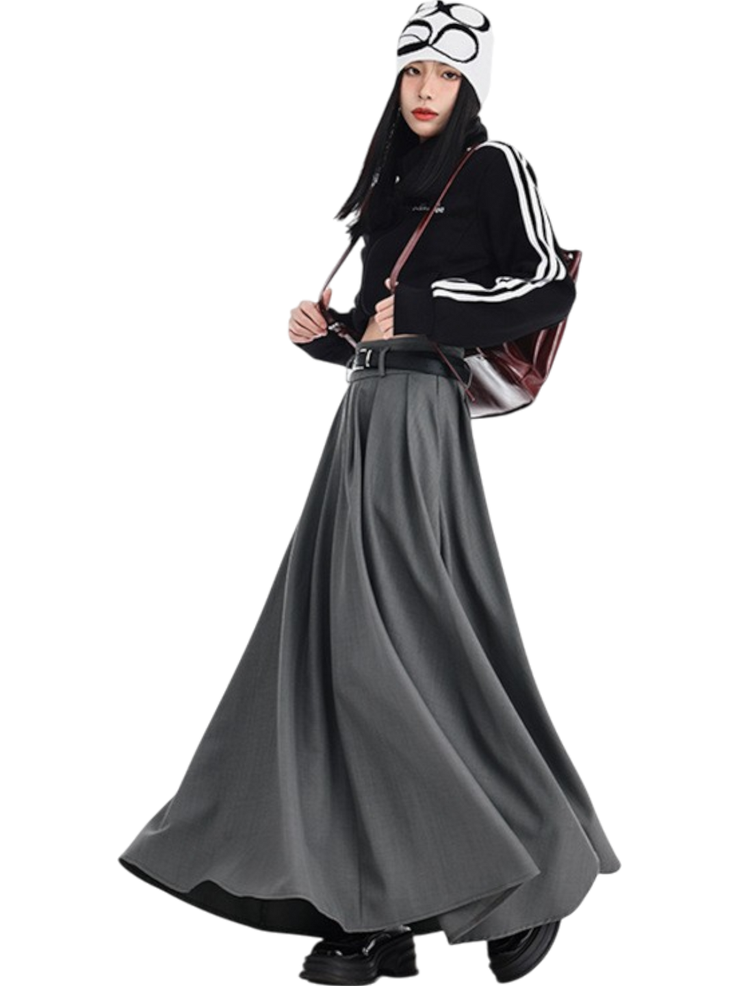 Mira Pleated Split Maxi Skirt