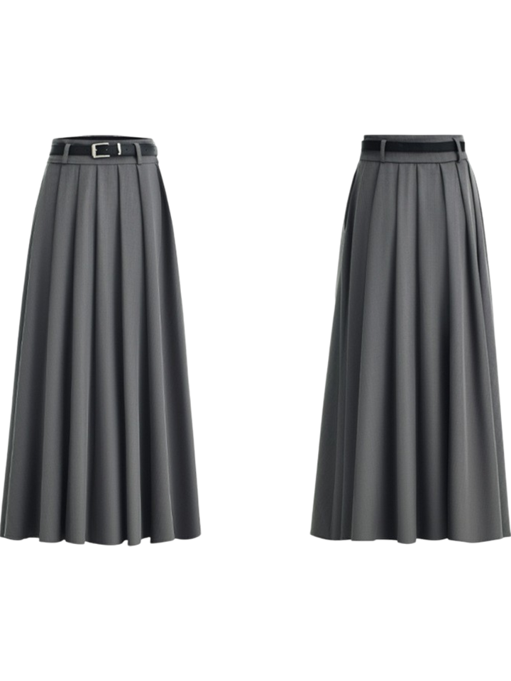Mira Pleated Split Maxi Skirt