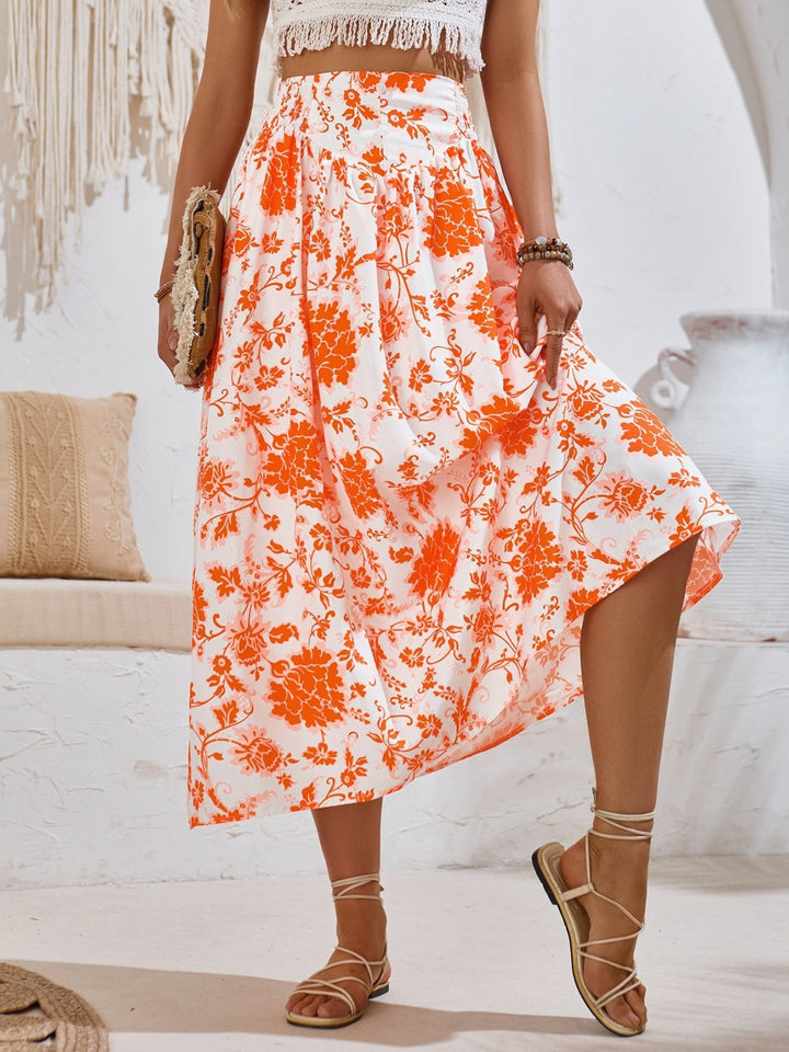 Mila Floral Midi Summer Skirt