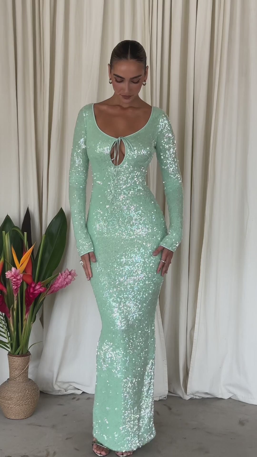 Titama Skyblue Maxi Gown Dress